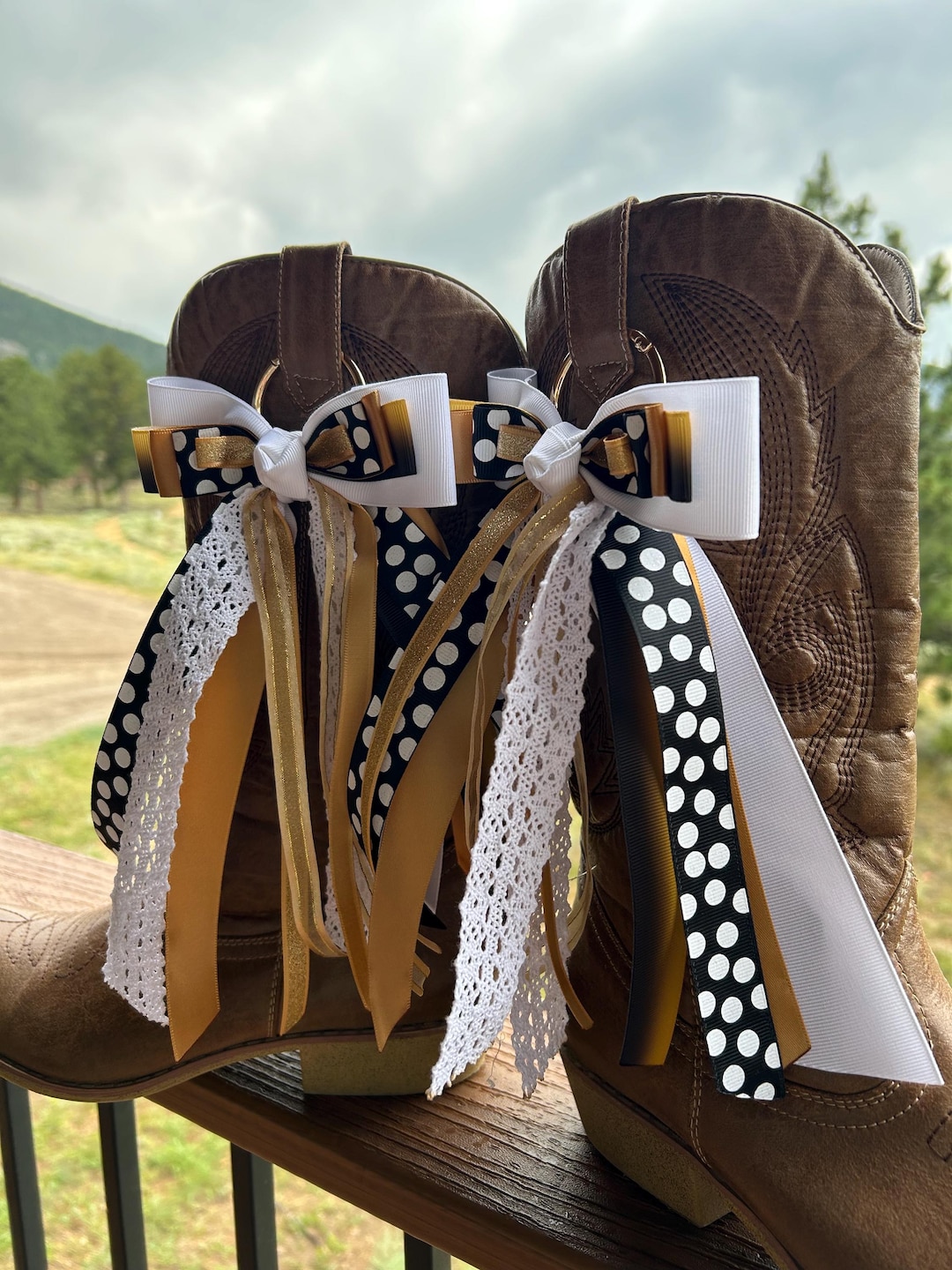Gameday Boot Bows, Embroidered Ribbons, Custom Boot Ribbons, College ...