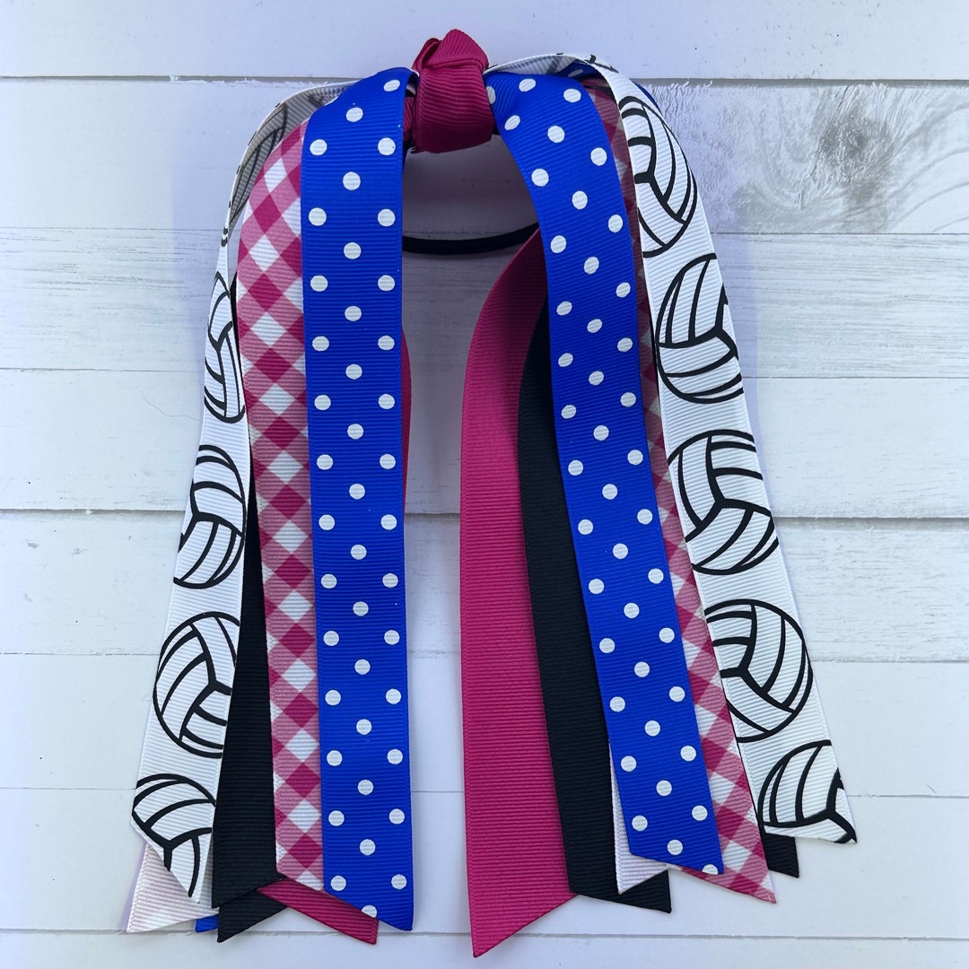 Volleyball Bow Tee Royal Blue Ribbon main image 0