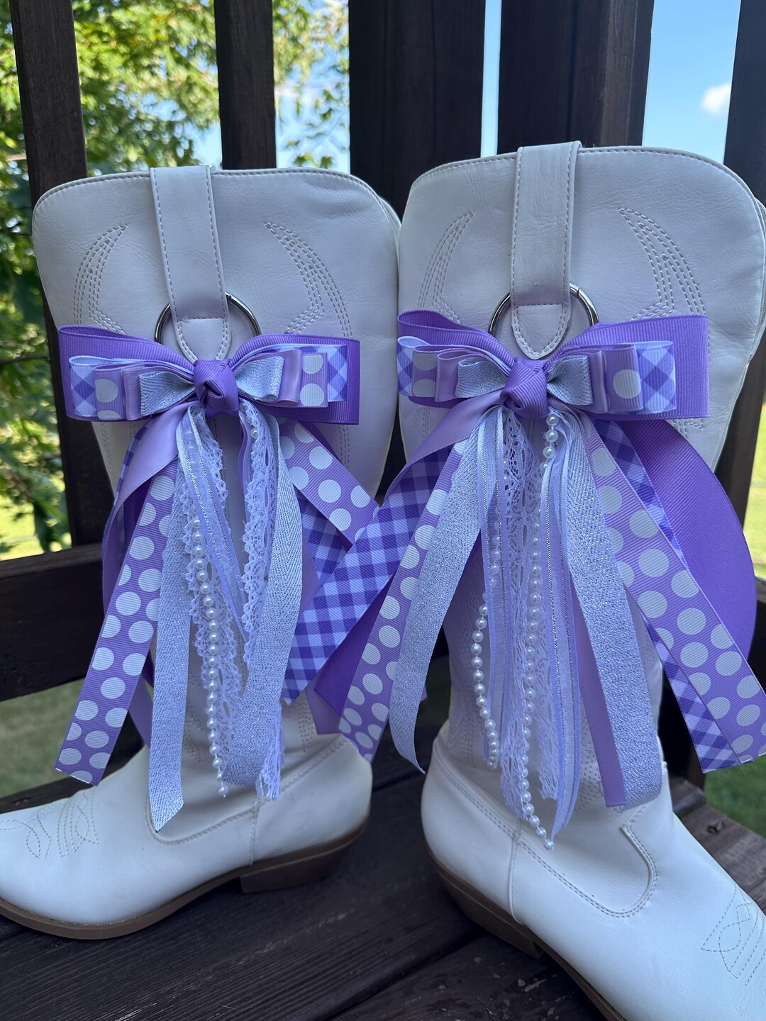 Country Concert Boot Bows, Embroidered Ribbons, Custom Boot Ribbons ...