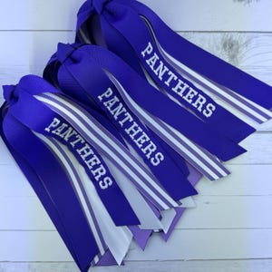 Custom Hair Streamer with Embroidery - Choose Your Sport and Colors and Personalize, Hair Tie for Softball, Volleyball, Soccer, Basketball
