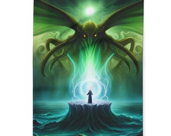 Cthulu Lovecraft Arctic Fleece Blanket