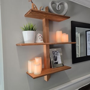 Solid WALNUT Shelves Floating Shelf Mid century Modern Shelf  Walnut Red Oak Cherry WHITE OAK
