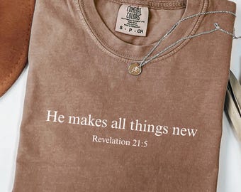 Comfort Colors Simple Christian Shirt Bible Verse Tee For Christian Faith Based Tee Minimal Text Shirt For Christians Trendy Tee Jesus Shirt
