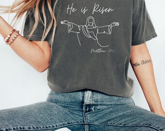 Comfort Colors Easter T-Shirt: Christian Doodle Tee