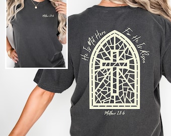 Comfort Colors Easter Shirt Christian Tshirt For Easter Tee Bible Verse Shirt Easter Doodle Hand Drawn Shirt Doodle Shirt for Christian
