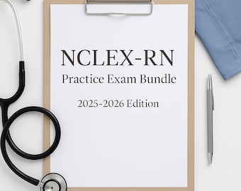 NCLEX-RN Practice Exam Bundle with 425 Questions & Rationales answer key