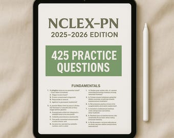 NCLEX PN Practice Exam Prep -  LVN Nursing Study Guide Practical Nurse Review Questions and Rationales