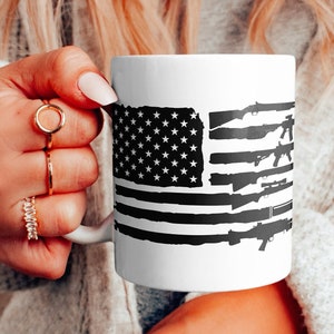 American Flag 2nd Amendment Mug 11oz - 2A - 2nd Amendment - Patriotic Coffee - Memorial Day - Veterans Day - Fourth of July - American Pride