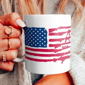 American Flag 2nd Amendment Mug 11oz - 2A - 2nd Amendment - Patriotic Coffee - Memorial Day - Veterans Day - Fourth of July - American Pride