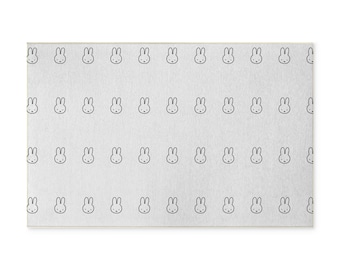 Miffy/Nijntje Pattern Washable Rug | Neutral Nursery Floor Mat