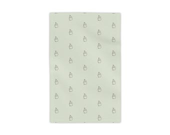 Totoro inspired Pattern Beach Towel | Minimal Totoro Matcha Print