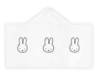 Miffy/Nijntje  kids hooded towel | three Miffy faces hooded towel