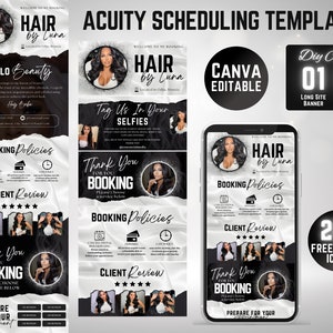 09 DIY Acuity Site - Acuity Scheduling Template Hairstylist - Canva Template - Hair Business Website - Hair Artist - Hair Acuity Template