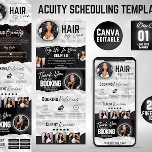 09 DIY Acuity Site - Acuity Scheduling Template Hairstylist - Canva Template - Hair Business Website - Hair Artist - Hair Acuity Template