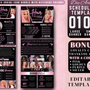 Acuity Scheduling Template Hair Stylist, Acuity Scheduling Template, Hair Stylist Acuity, Editable Acuity Site, Hair Stylist Website, Canva