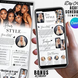 Acuity Scheduling Template, Acuity Scheduling Template Hair Stylist, Website template, Hair Website, Booking site template, Lash Nails Braid