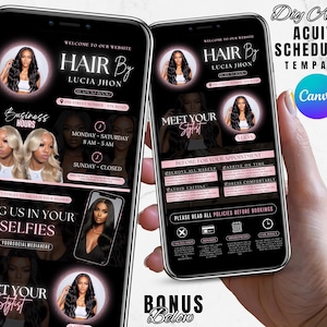 Acuity Scheduling Template, Acuity Scheduling Template Hair Stylist, Website template, Hair Website, Booking site template, Lash Nails Braid