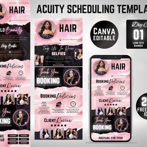 09 DIY Acuity Site - Acuity Scheduling Template Hairstylist - Canva Template - Hair Business Website - Hair Artist - Hair Acuity Template