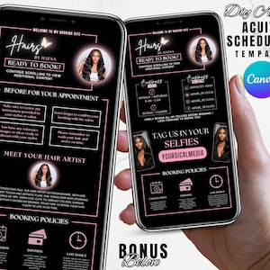 Acuity Scheduling Template, Acuity Scheduling Template Hair Stylist, Website template, Hair Website, Booking site template, Lash Nails Braid