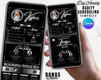 Acuity Scheduling Template, Acuity Scheduling Template Hair Stylist, Website template, Hair Website, Booking site template, Lash Nails Braid