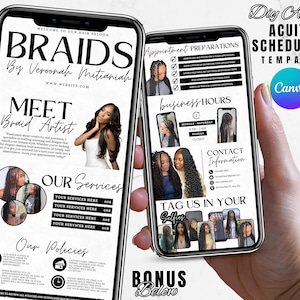 Acuity Scheduling Template, Acuity Scheduling Template Hair Stylist, Website template, Hair Website, Booking site template, Lash Nails Braid
