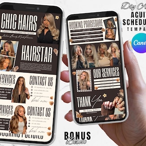 Hair Acuity Scheduling Template Hair Stylist Acuity Booking Hair Scheduling Site Canva Acuity Hair Website Template DIY Acuity Template Hair