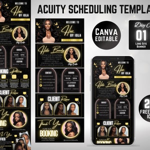 09 DIY Acuity Site - Acuity Scheduling Template Hairstylist - Canva Template - Hair Business Website - Hair Artist - Hair Acuity Template