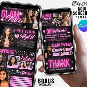 Acuity Scheduling Template, Acuity Scheduling Template Hair Stylist, Website template, Hair Website, Booking site template, Lash Nails Braid