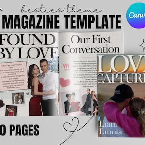 Personalised Couples Magazine Template | Anniversary & Relationship Gift | Custom Digital Gift for Him and Her, Couple Gift, Engagement Gift