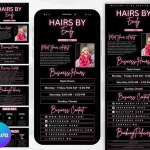 Acuity Scheduling Template Hair Stylist, Pink Acuity Template, Esthetician Website, Booking Flyer, Hair Lash Website, Lash Nail Braid Tech