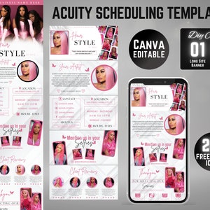 09 DIY Acuity Site - Acuity Scheduling Template Hairstylist - Canva Template - Hair Business Website - Hair Artist - Hair Acuity Template