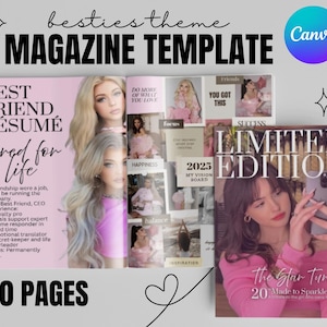 Custom Birthday Magazine | Birthday Gift For Friends | Best Friend Birthday Magazine Template | Personalized Gift | Sister Gift | Magazines