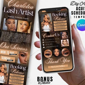 Lash Acuity Scheduling Website Lash Tech Template Acuity Lashing Booking Site Acuity Lashes Canva Acuity Template Lash Stylist Site Acuity
