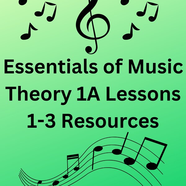 Music Theory 1A Bundle of Lesson Resources for Ages 5-Adult