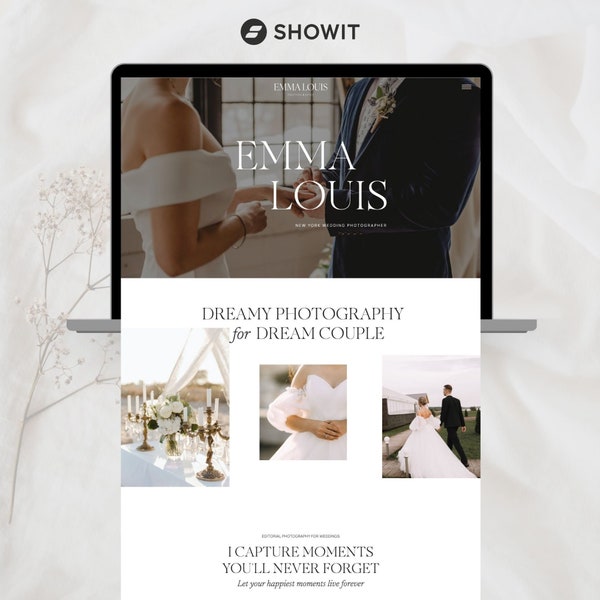 Showit Website Template for Wedding Photographer, Timeless Website Template, Showit Template Wedding Planner, Elegant Photography Website