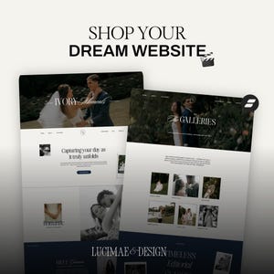 Showit Website Template for Wedding Planners and Photographers – Refined, Cinematic, Editorial, Customizable