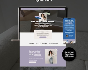 Showit Website Template for Messaging Strategists, Copywriters & Consultants – Bold, Strategic, Conversion Ready, Customizable