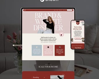 Showit Website Template for Brand & Web Designers – Refined, Bold, Editorial, Customizable
