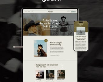Showit Website Template for Creative Entrepreneurs, Coaches & Strategists – Intentional, Bold, Clean, Customizable