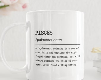 Pisces Mug, Astrology Gift for Pisces Gift Mug Zodiac Mug Horoscope Gift Pisces Birthday Gift Pisces Astrology Gift For Her Him Zodiac Gift