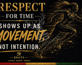 Respect voor de tijd Muurkunst | Motiverende citaat print | Zwart gouden poster loper | Discipline Mindset Decor | Moderne kantoorkunst