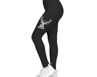 MOVE DIFFERENT Grafische legging | Zwarte all-over print