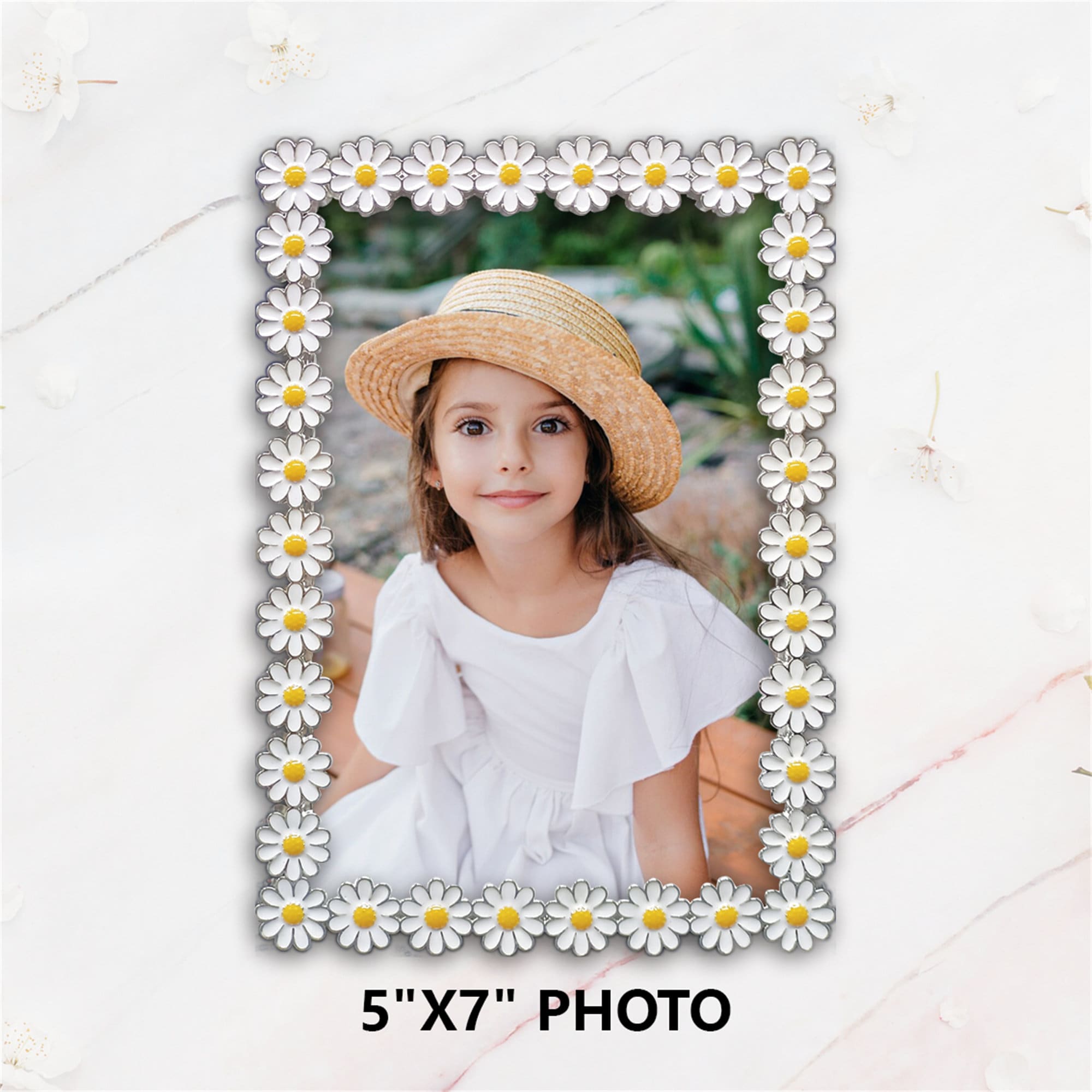 ★daisy★❤️ Flower Daisy Deco Art Picture Frame - Unique Metal Photo