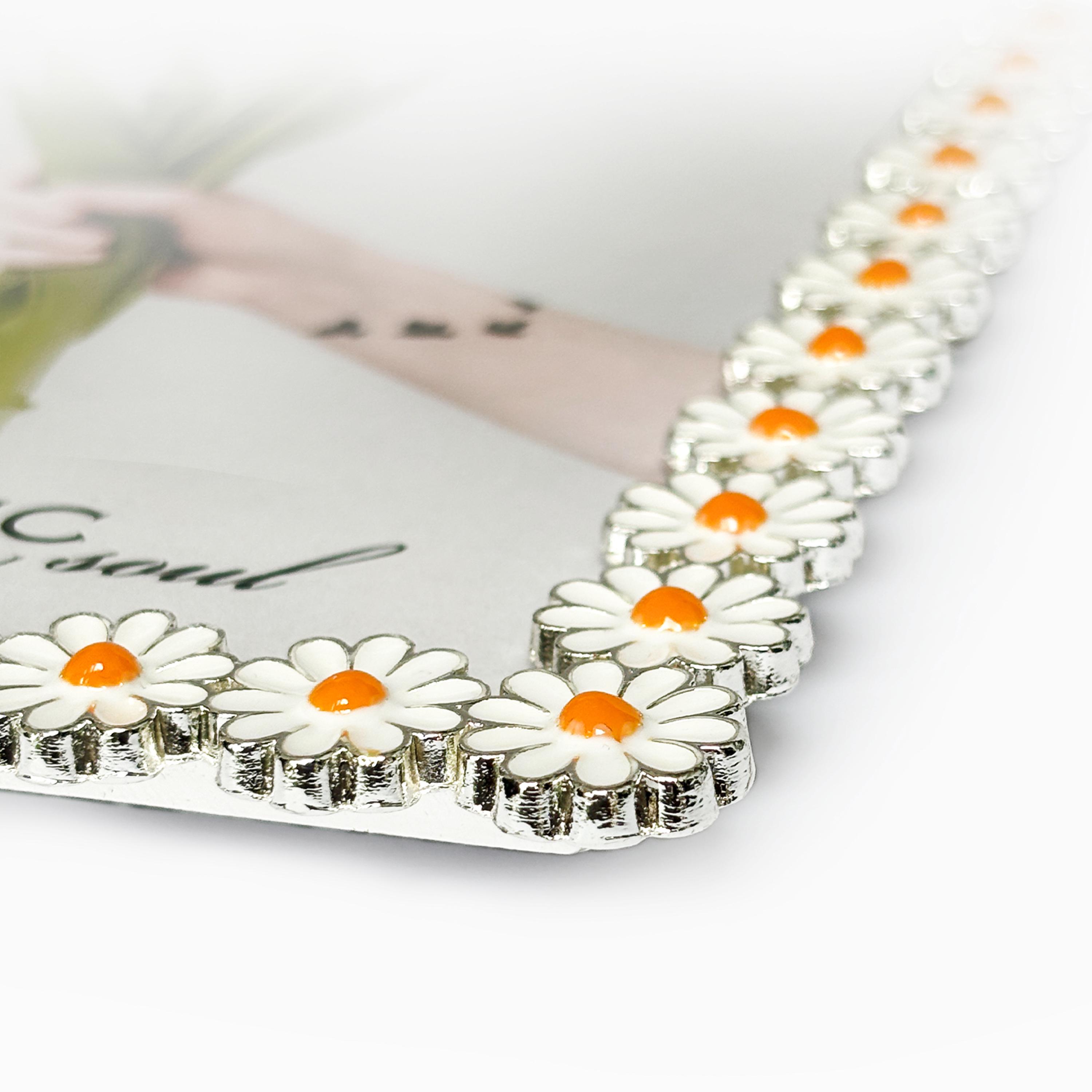 Flower Daisy Deco Art Picture Frame - Unique Metal Photo