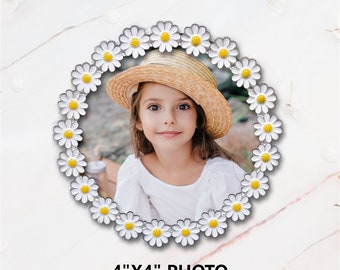 Flower Daisy Deco Art Picture Frame - Unique Metal Photo Frame 5*7