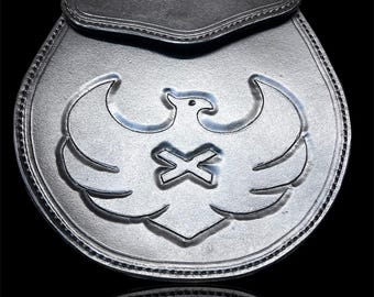 Custom Handmade Leather Sporran Celtic Eagle Black