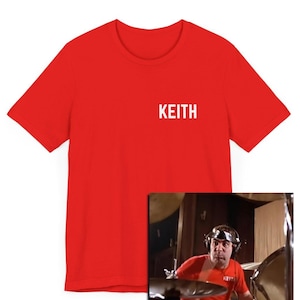Keith T-Shirt - Classic Rock Shirt for Music Fans, Rock and Roll Fan Apparel, Drummer Gift Idea, Unisex Jersey Tee, Famous Drummer, Drums