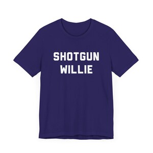 Shotgun Willie T-Shirt - Outlaw Country Legend, Funny Country Shirt, Country Music Fan Gift, Unisex, Music Festival Tee, Music Lover Gift Team Navy