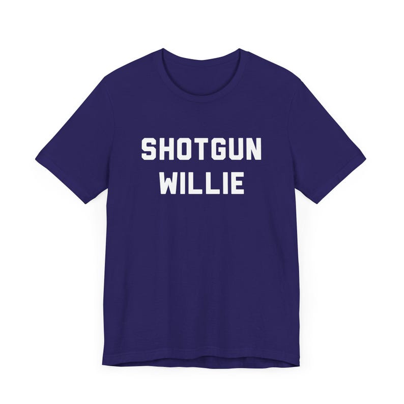 Shotgun Willie T-Shirt - Outlaw Country Legend, Funny Country Shirt, Country Music Fan Gift, Unisex, Music Festival Tee, Music Lover Gift Team Navy