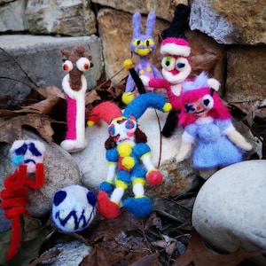 The Amazing Digital Circus wool figures
